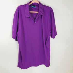 PGA Tour Purple Golf Polo Short Sleeve Shirt Men Size XL
